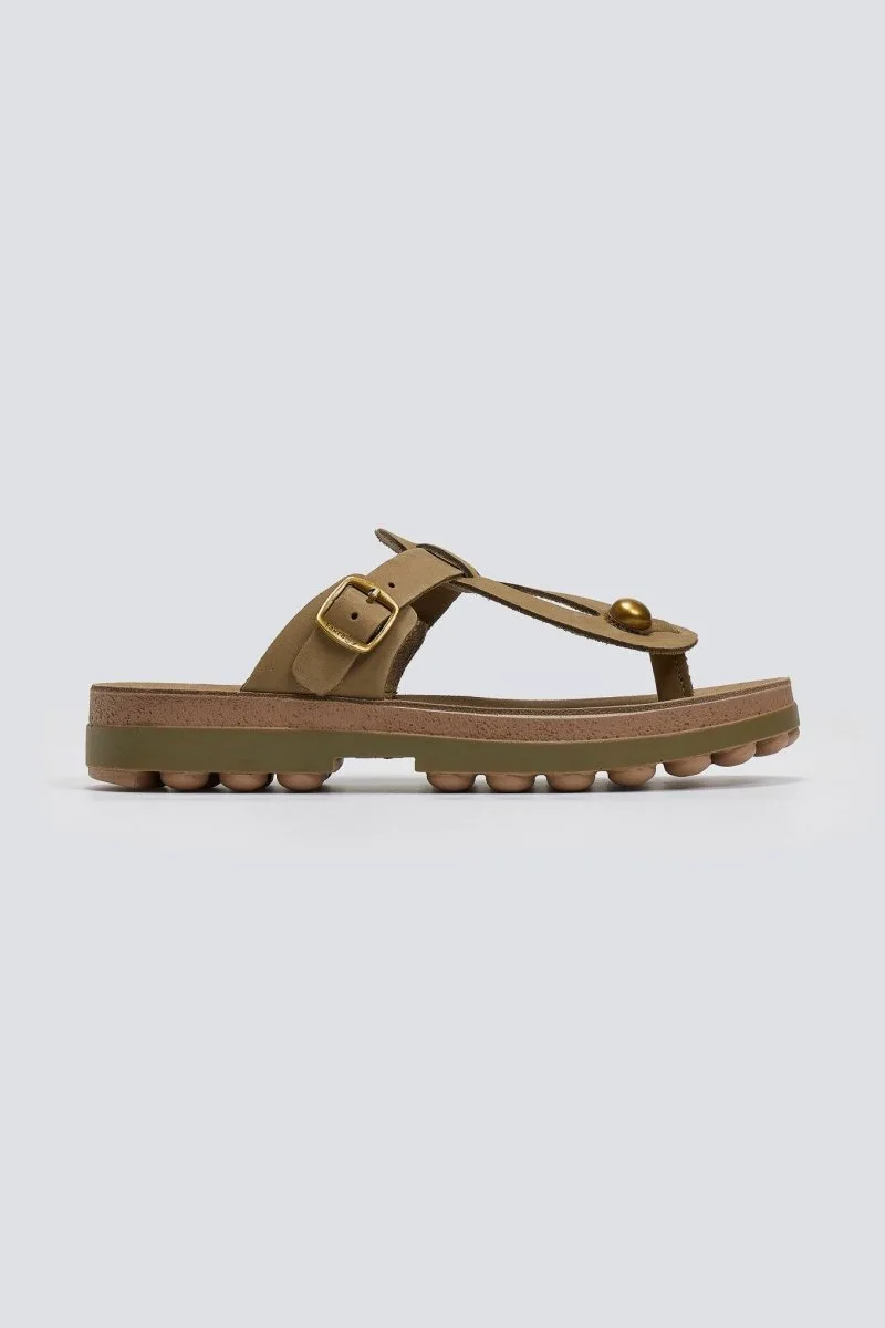 FANTASY SANDALS Σανδάλια δερμάτινα με άνοιγμα - S9004 MIRABELLA - Χακί