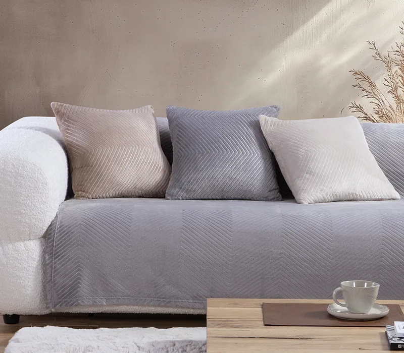 Ριχτάρι Τριθέσιου Καναπέ 180x300 Nef-Nef Homeware Dakari Grey