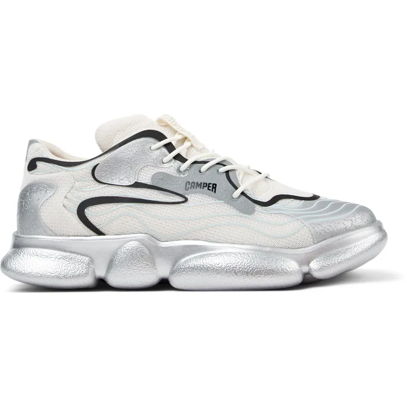 CAMPER Karst - Sneakers Για Γυναικεία - Λευκό,Γκρι,Μαύρο, Μέγεθος 41, Cotton fabric