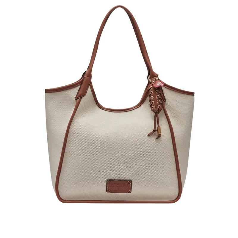 Γυναικεία Τσάντα Ώμου DKNY Mari Tote R61AYP82-AR9 Natural/Saddle