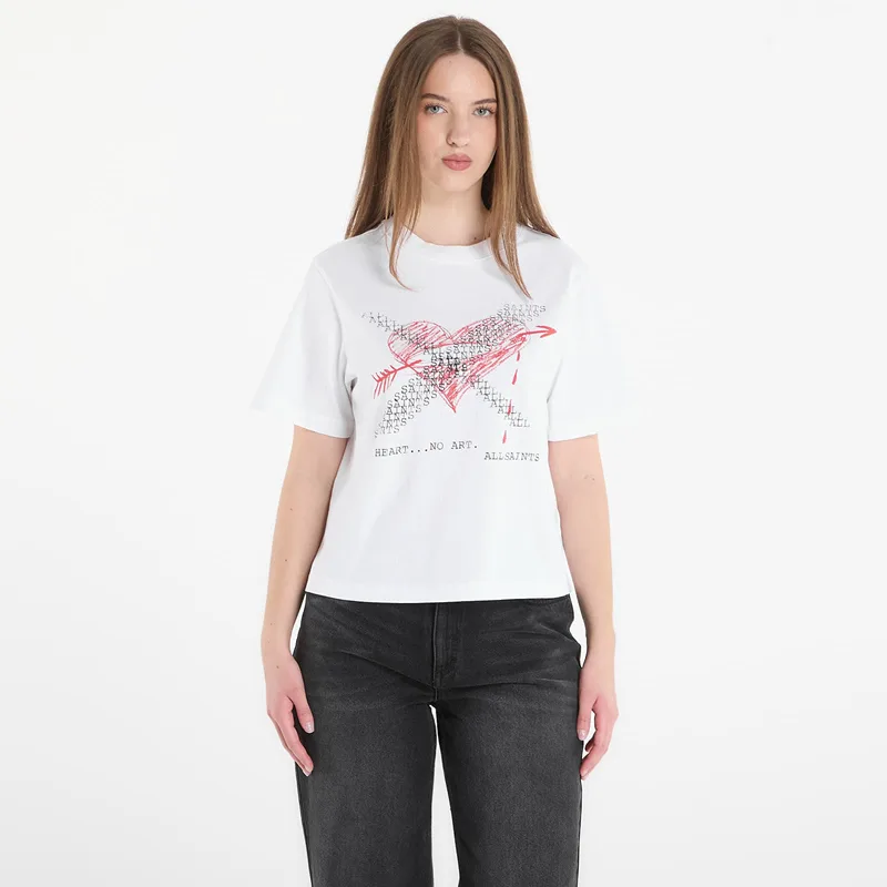 T-shirt AllSaints Heartache Lisa Tee White XS
