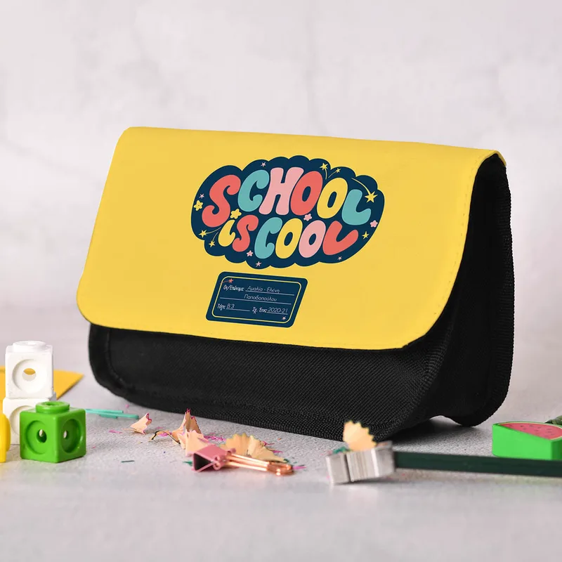 School is Cool - Κασετίνα Υφασμάτινη - Μαύρο