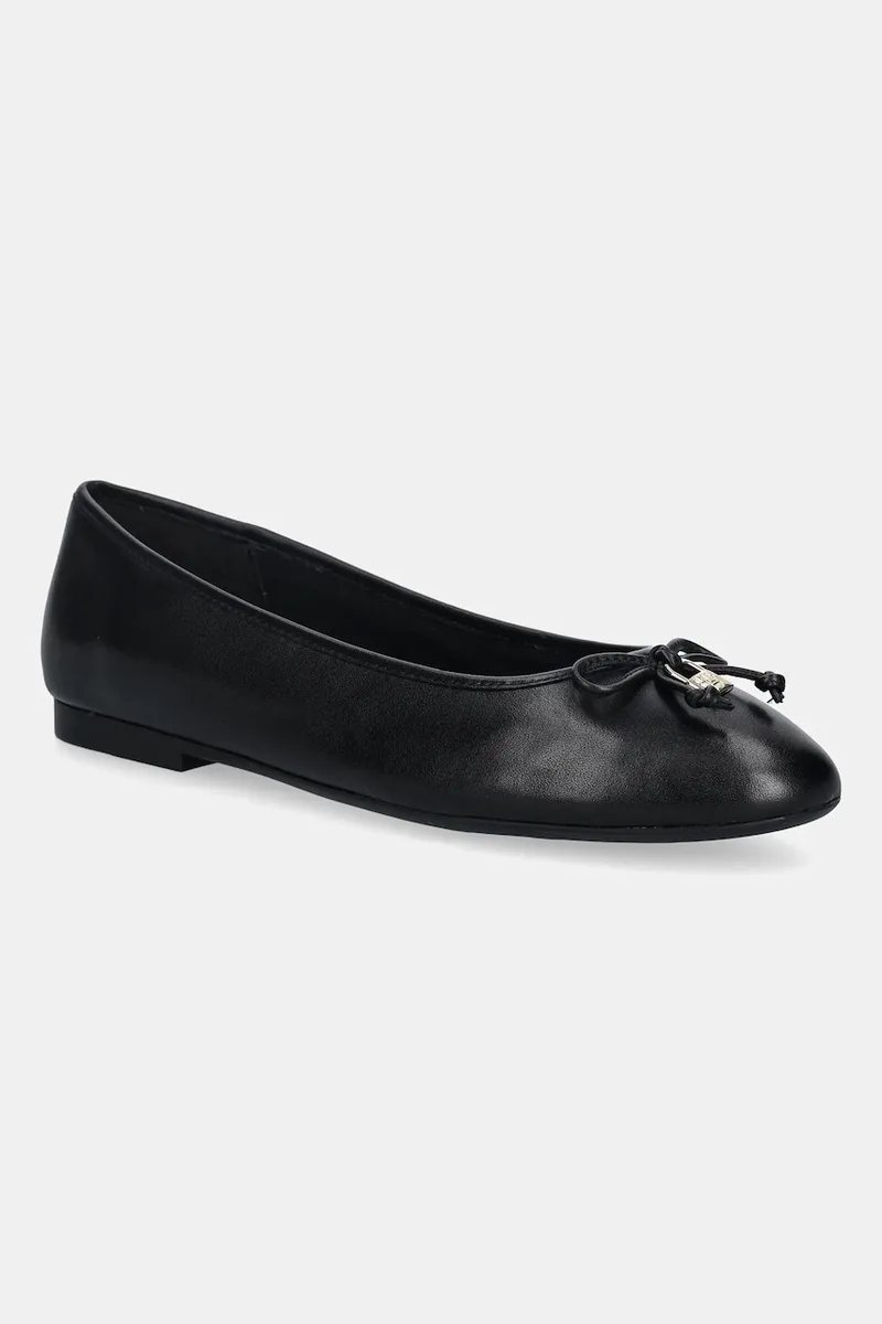 Δερμάτινες μπαλαρίνες Tommy Hilfiger HILFIGER SMOOTH LTHR BALLET
