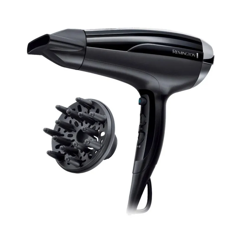 Πιστολάκι Μαλλιών Remington D5215 Pro Air Shine, 2300W, 2 ταχύτητες, 3 στάδια, Ιονικό σύστημα, 85 km/h, Κεραμικό πλέγμα, Μαύρο