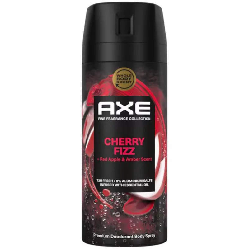 Axe Cherry Fizz 72h Fresh Premium Deodorant Body Spray Αποσμητικό Spray με Άρωμα Κεράσι 150ml