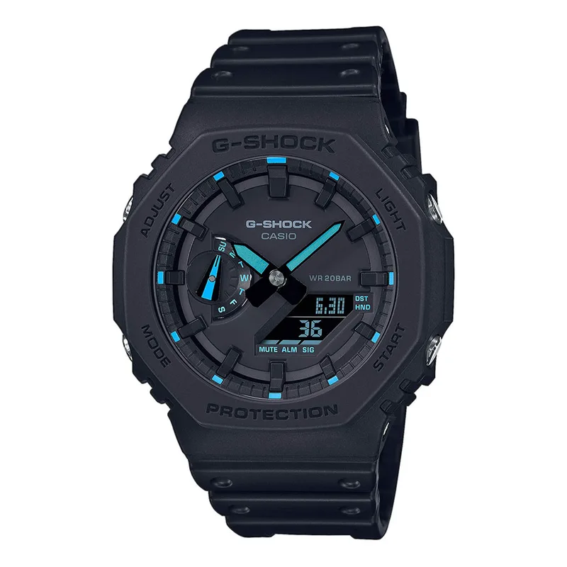 CASIO G-Shock Octagon 2100 Utility Black Series Black Rubber Strap GA-2100-1A2ER