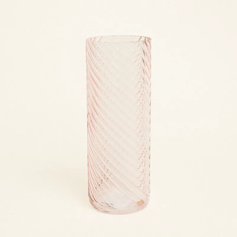 Beauty Home Γυάλινο Βάζο με Εφέ Στροβιλισμού 10cm x 26.5cm