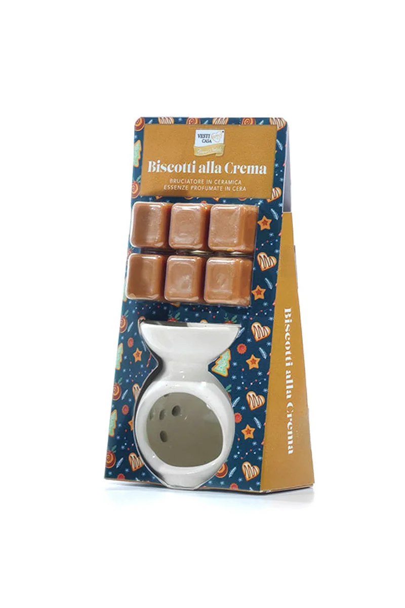 Αρωματιστης Κεραμικος Και Wax Melt Με Αρωμα Μπισκοτου Σετ Των 7 Πορτοκαλί GTR
