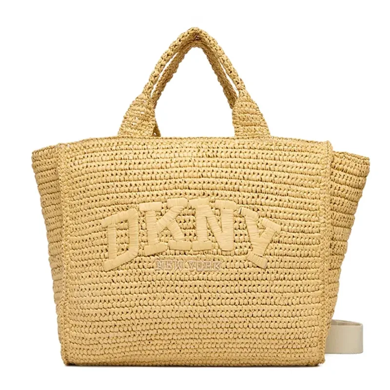 DKNY ΓΥΝΑΙΚΕΙΑ TOTE HANDBAG HADLEE R61AYR57 M1K6 NATURAL/SADDLE