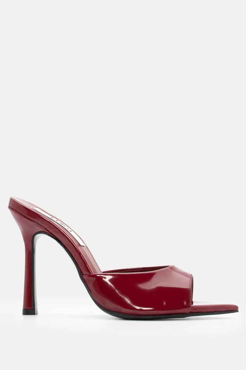 LUIGI DESIGN - Mules Μυτερά - Μπορντό-Λουστρίνι
