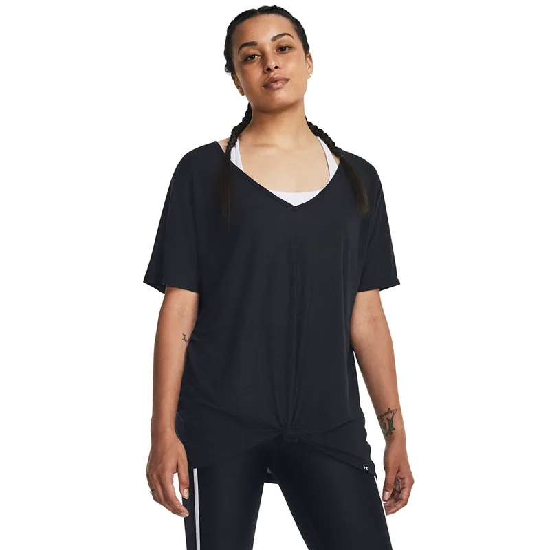 T-shirt Under Armour Project Rck Completer Deep V T Black S