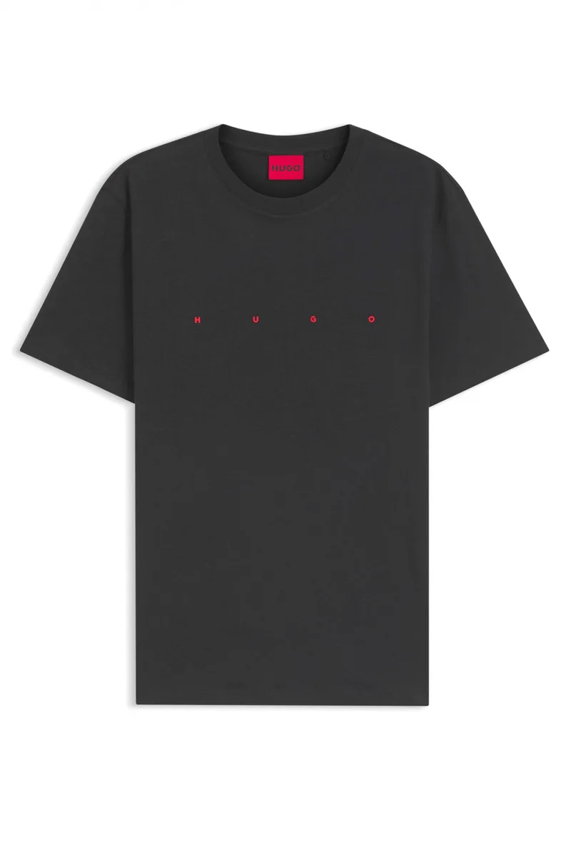 HUGO T-SHIRT DOROSI LOGO ΜΑΥΡΟ