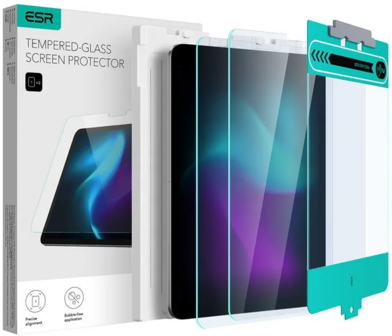 ESR Tempered Glass - Αντιχαρακτικό Προστατευτικό Γυαλί Οθόνης Apple iPad Pro 11" 2022 / 2021 / 2020 / 2018 / iPad Air 5 2022 10.9" / Air 4 2020 10.9" - 2 Τεμάχια - Clear (4894240185247)