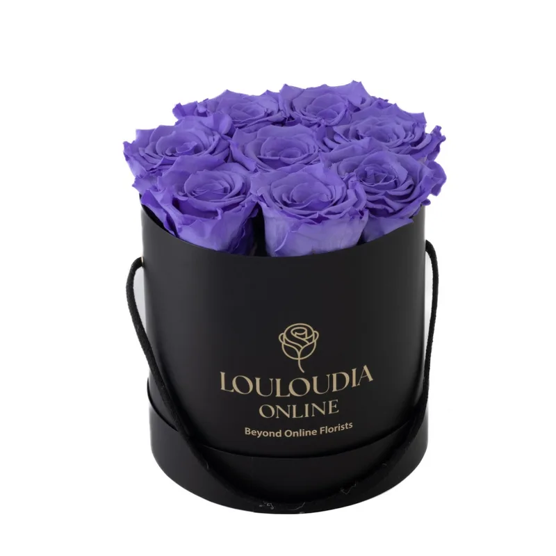 Forever Roses Μοβ Premium 12x17cm 7 τριαντάφυλλα