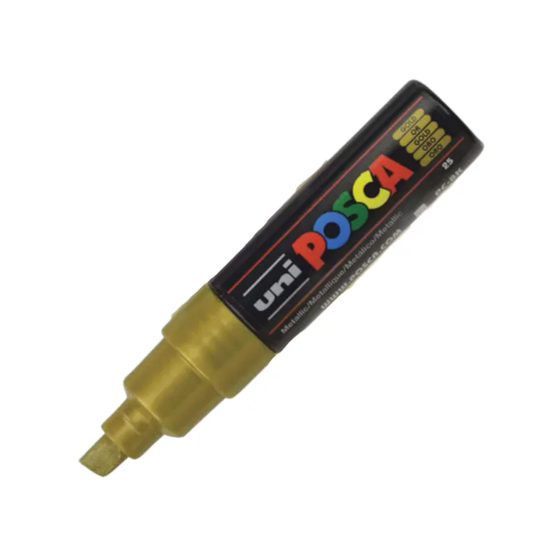 Μαρκαδόρος Posca PC-8K 8mm Πλακέ Χρυσό Uni-Ball