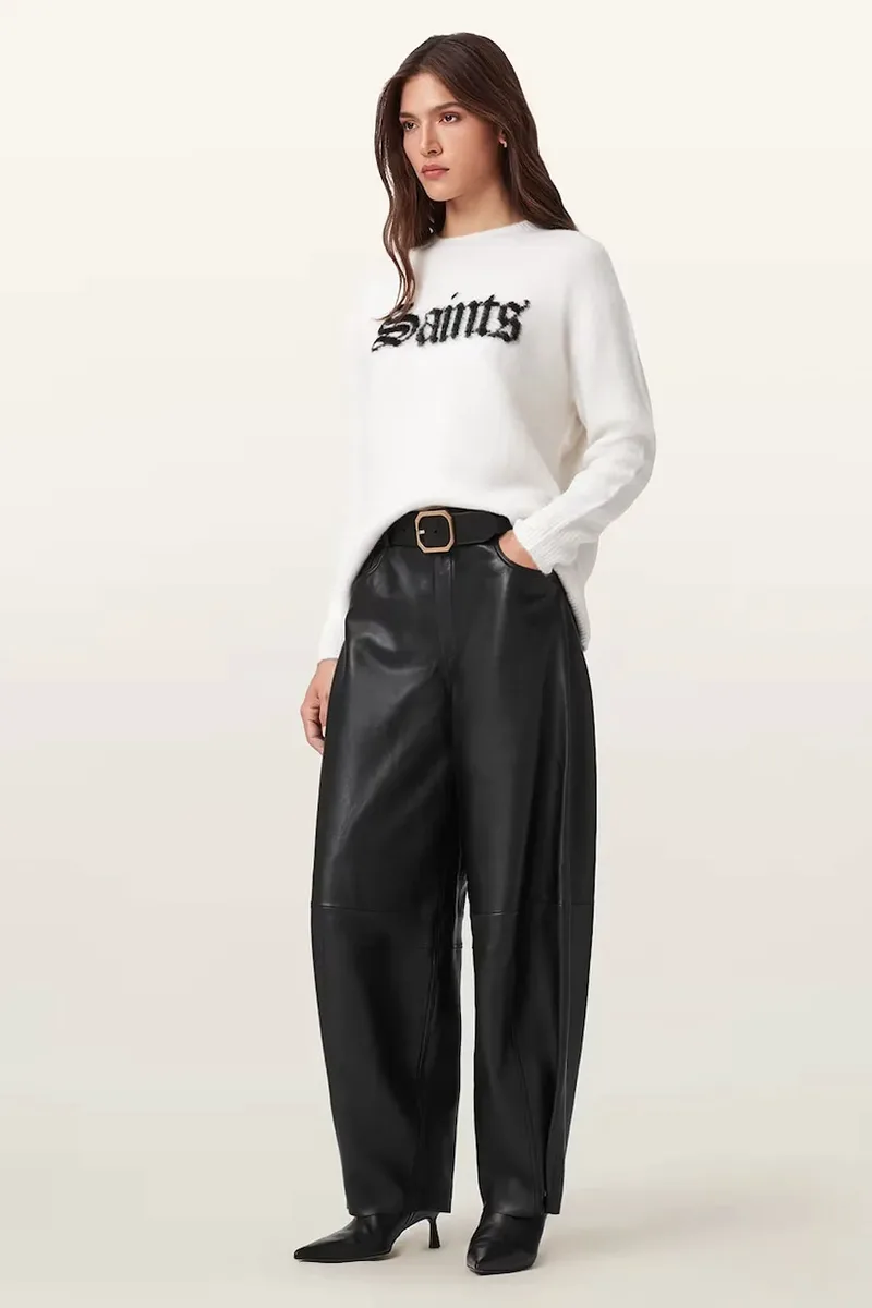 AllSaints Δερμάτινο παντελόνι AllSaints JETT
