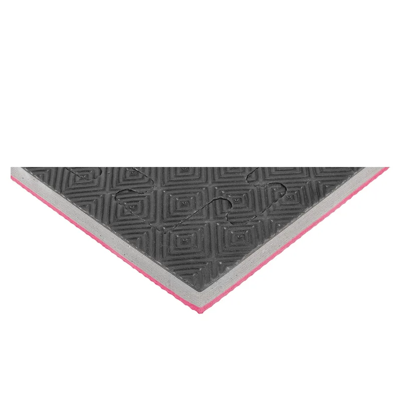 Δάπεδο Προστασίας Eva Διαμάντι 100x100 2.5cm Κόκκινο/Γκρι/Μαύρο