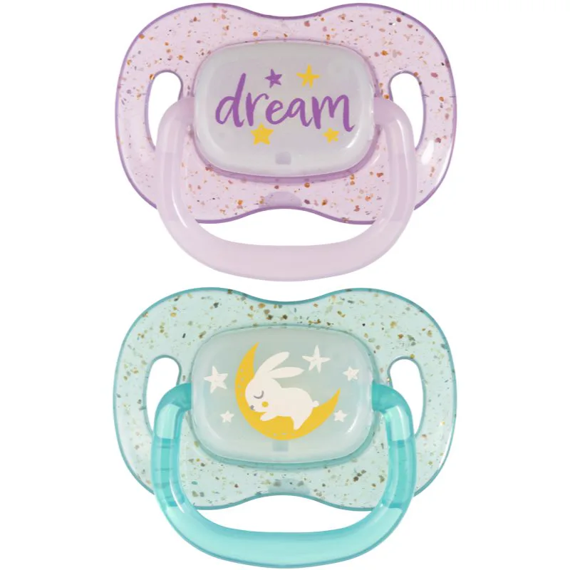 Canpol babies NIGHTGLOW Girl πιπίλα 6-18 m 2 τμχ