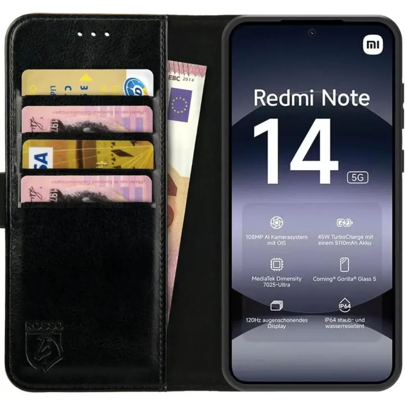 Θήκη Xiaomi Redmi Note 14 5G Κόκκινο Element PU Πορτοφόλι - Black (8719246476228)