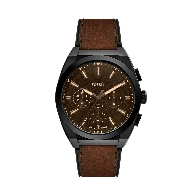 Ρολόι Fossil Everett FS6108 Καφέ
