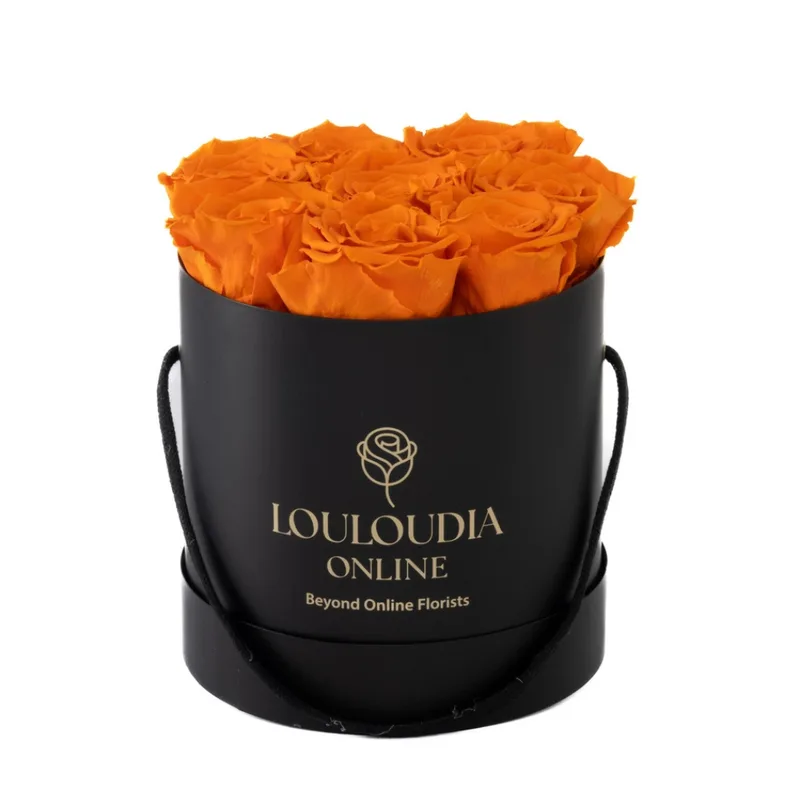 Forever Roses Πορτοκαλί Premium 12x17cm 7 τριαντάφυλλα