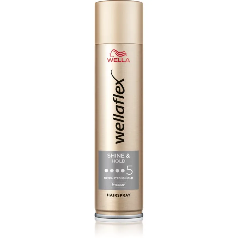 Wella Wellaflex Shine & Hold λακ μαλλιών με εξαιρετικά δυνατό κράτημα για λάμψη 250 ml