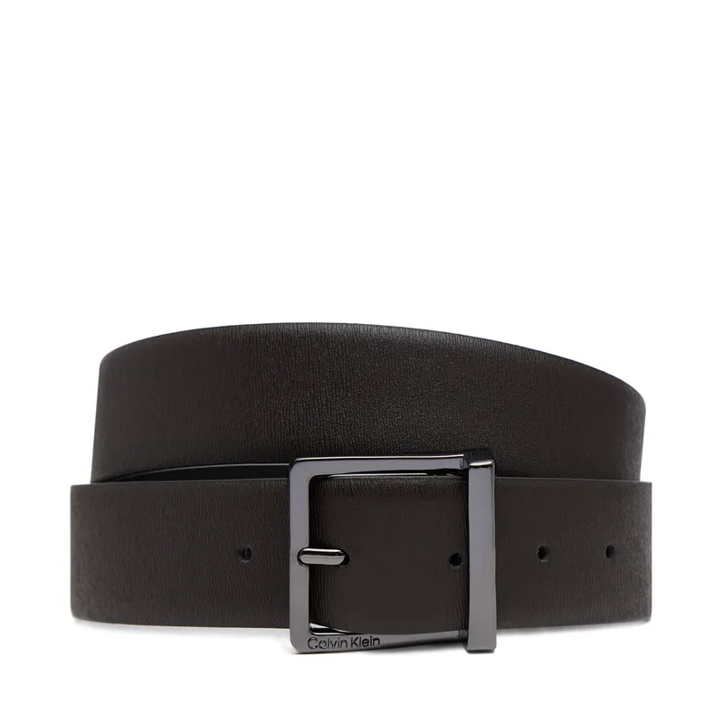 Ζώνη Ανδρική Calvin Klein Sleek Square Tex 35Mm K50K512837 Καφέ