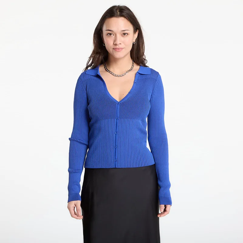 Πουλόβερ Desigual Buttoned Sweater Blue XS