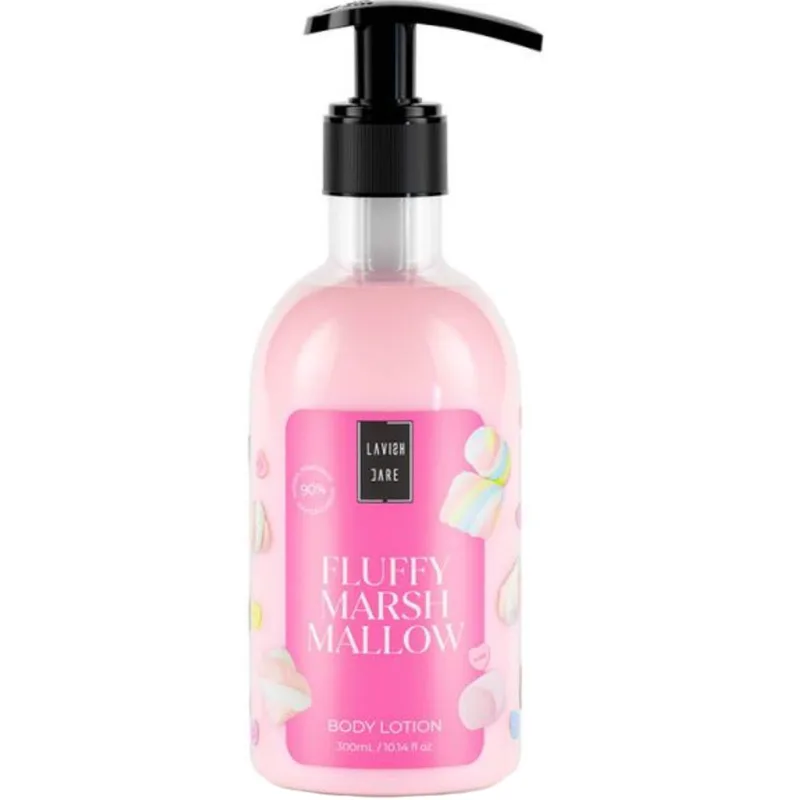 Lavish Care Body Lotion Fluffy Marshmallow Ενυδατική Κρέμα Σώματος με Ευχάριστο Άρωμα Marshmallow με Αντλία 300ml