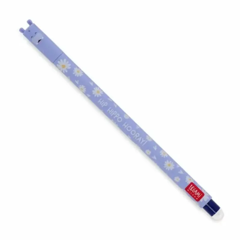 Στυλό Legami eraseble jel pen 0.7mm με Μπλε Μελάνι Hippo