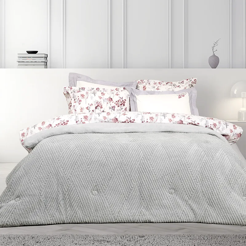 Κουβερτοπάπλωμα Υπέρδιπλο 220X240 Nima Velva Light Gray (220x240)