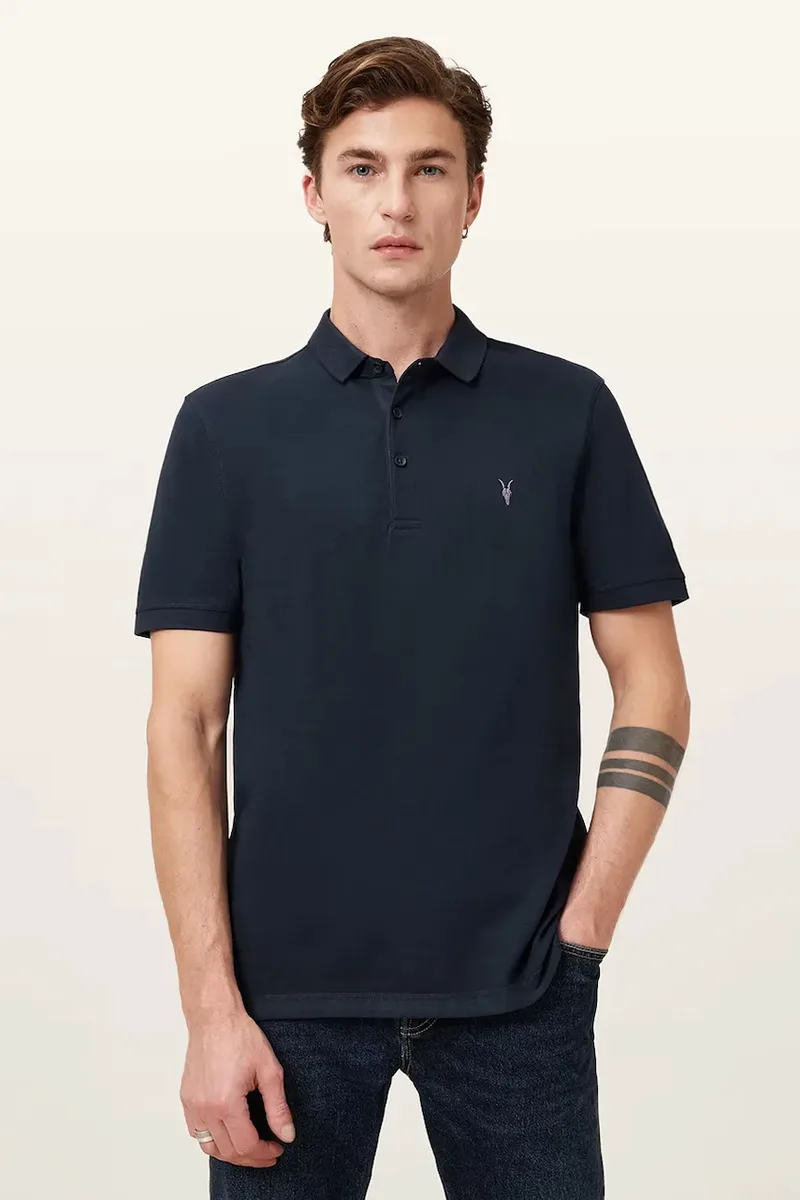 AllSaints πόλο ανδρικό βαμβακερό