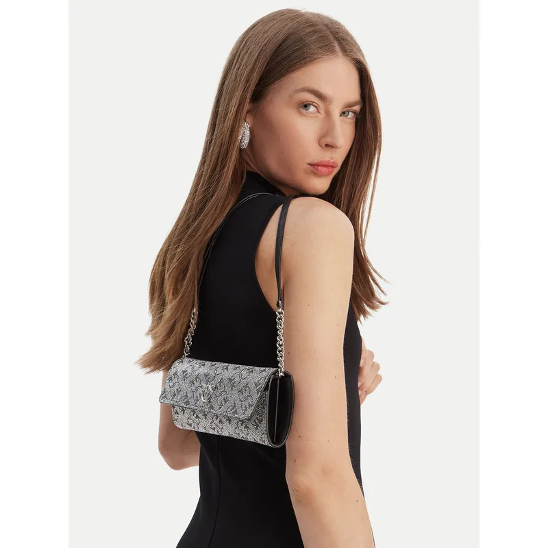 Τσάντα PINKO Love Tiny Brids Wallet C AI 25-26 PCPL 103765 A20D Ασημί