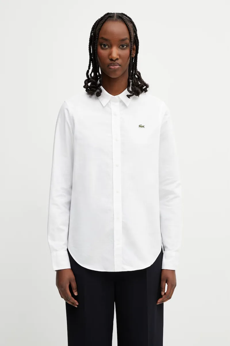 Lacoste Πουκάμισο oxford γυναικείο βαμβακερό