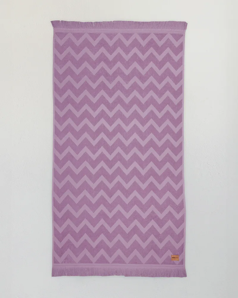 Πετσέτα Θαλάσσης Nima Vida Purple Jacquard Μωβ 90x160