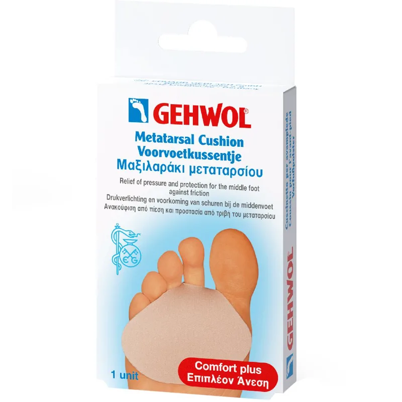 Gehwol Metatarsal Cushion Pad Μαξιλαράκι Μεταταρσίου Ελαστικού Πολυμερής Γέλης για Προστασία από την Πίεση & την Τριβή που Προκαλείται από Παπούτσια 1 Τεμάχιο