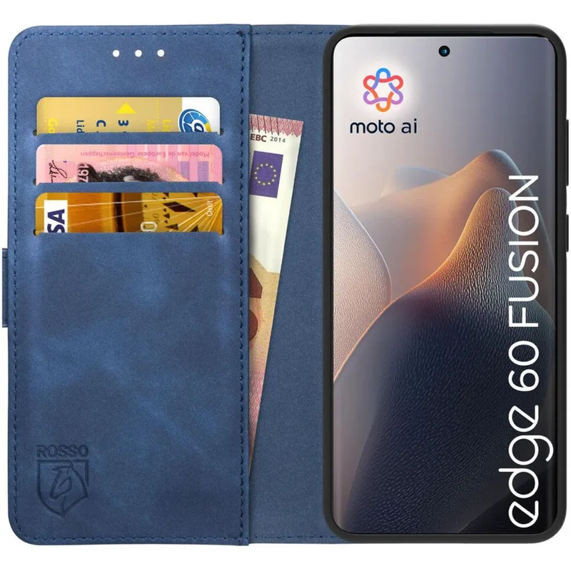 Θήκη Motorola Edge 60 Fusion Κόκκινο Element PU Πορτοφόλι - Blue (8719246480997)