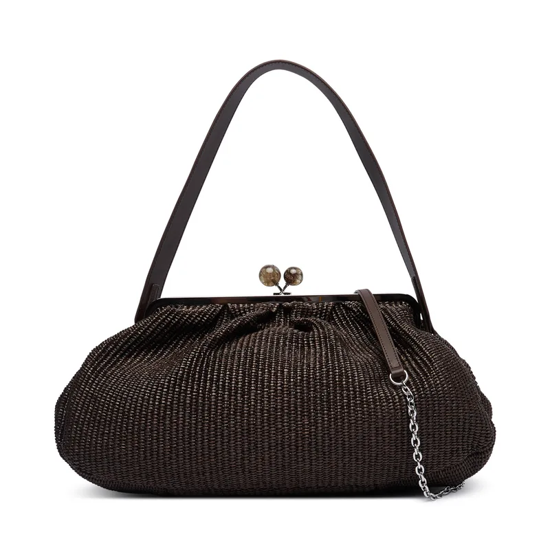 Τσάντα Weekend Max Mara 2615511095650 Σκούρο καφέ