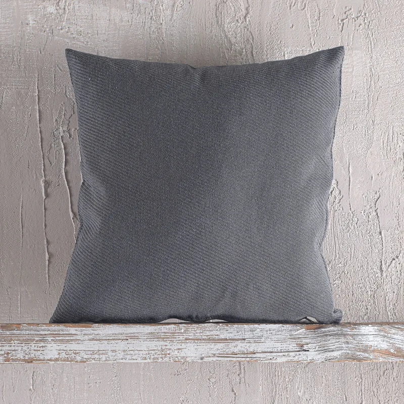 Διακοσμητική μαξιλαροθήκη (40Χ40) REVE ANTHRACITE, RYTHMOS HOME