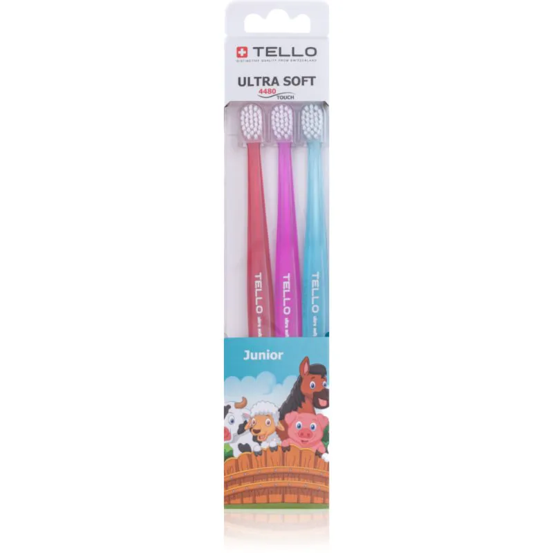 TELLO 4480 Junior 3pack οδοντόβουρτσα για παιδιά 3 τμχ