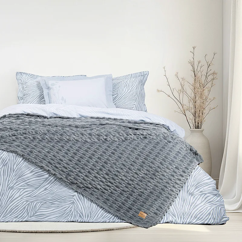Κουβέρτα Fleece Υπέρδιπλη 220X240 Nima Savara Dark Gray (220x240)