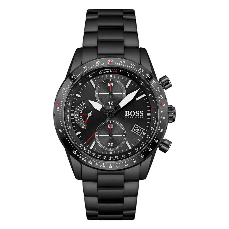 BOSS Pilot Black Stainless Steel Bracelet 1513854