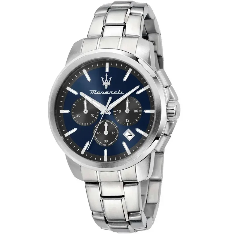 Ανδρικό ρολόι Maserati Successo Chronograph Stainless Steel Bracelet R8873621051 R8873621051 Ατσάλι