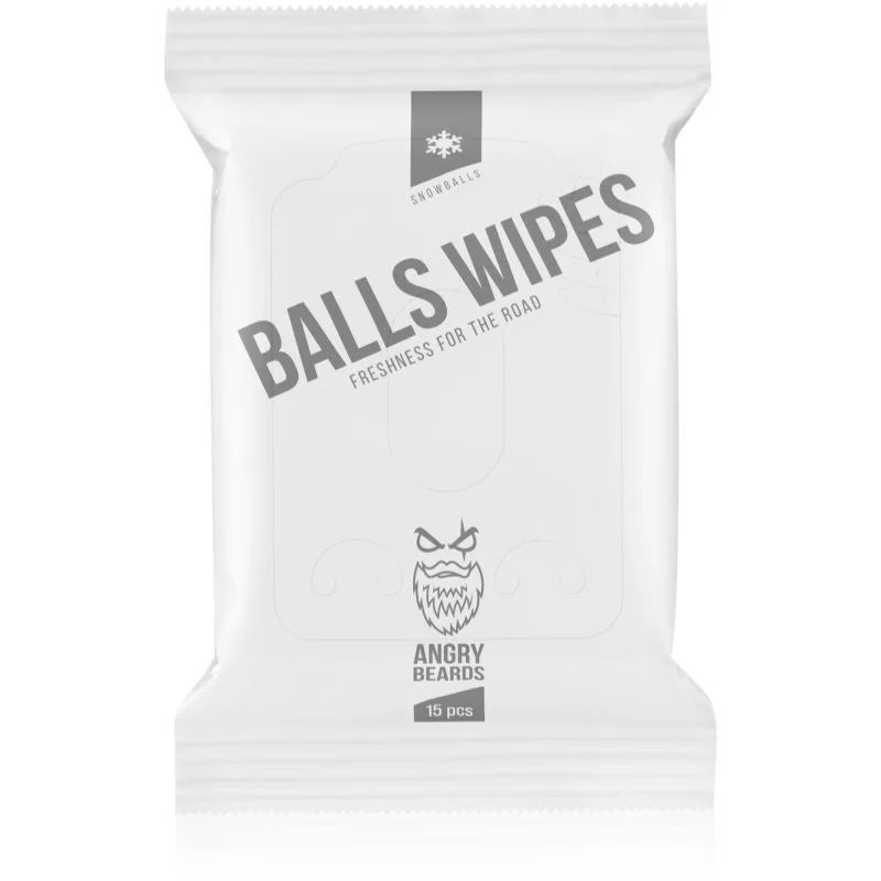 Angry Beards SnowBalls BallsWipes μαντηλάκια για προσωπική υγιεινή 15 τμχ