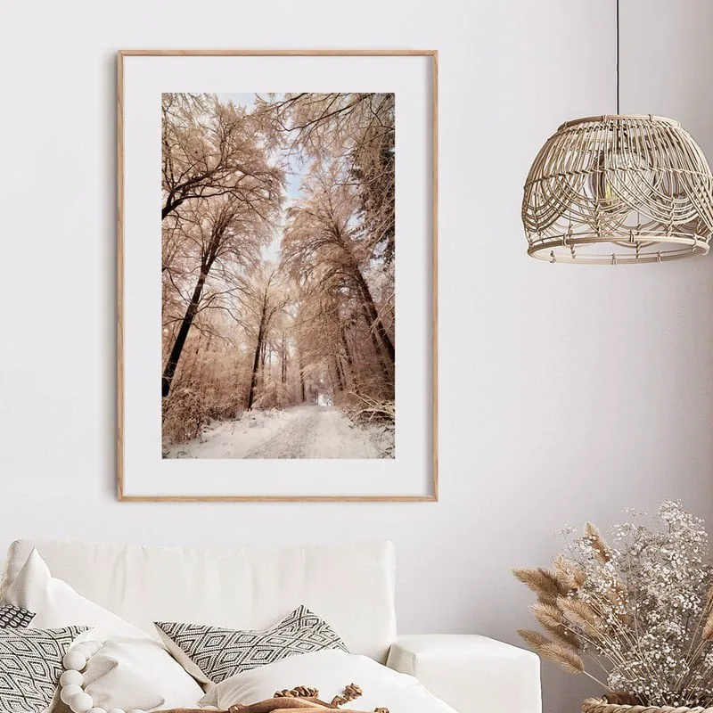 Πόστερ BEIGE WINTER FOREST