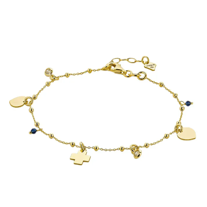 Επίχρυσο βραχιόλι Vogue 925 με κρεμαστά μοτίφ 6634301 6634301 Ασήμι