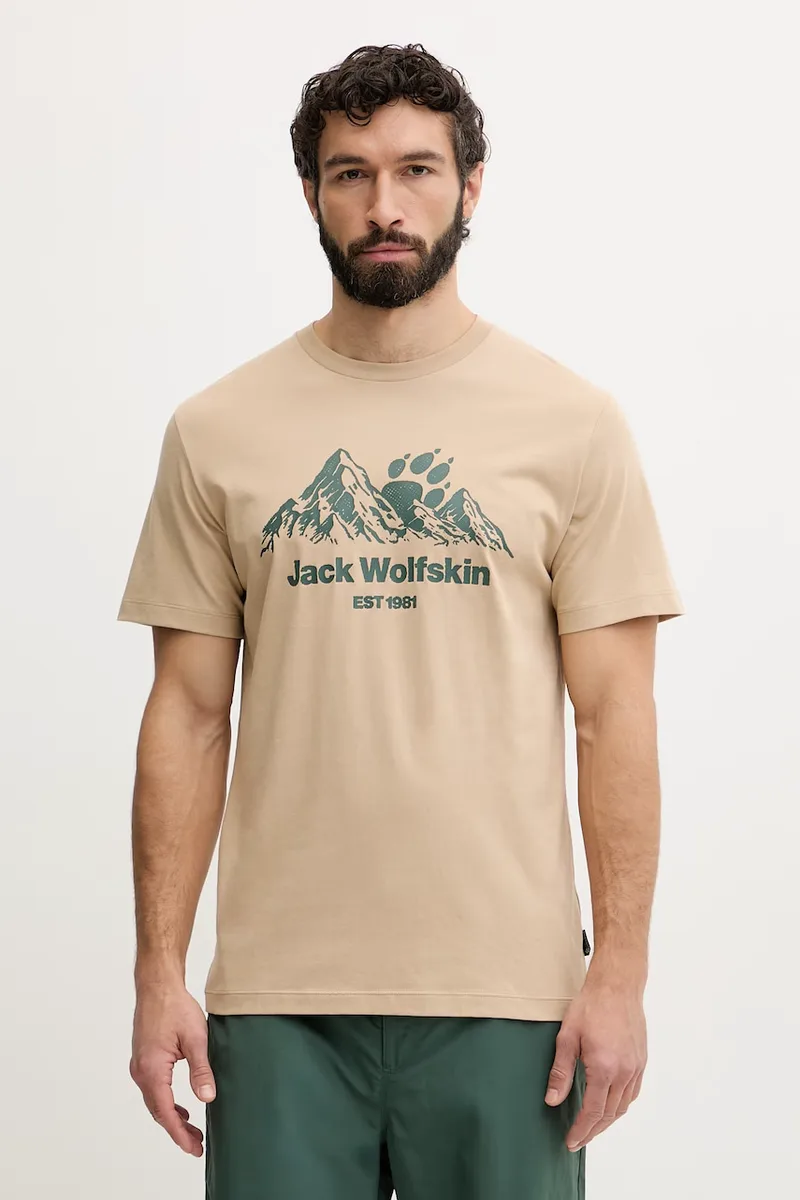 Jack Wolfskin t-shirt Ανδρικό βαμβακερό Carefree
