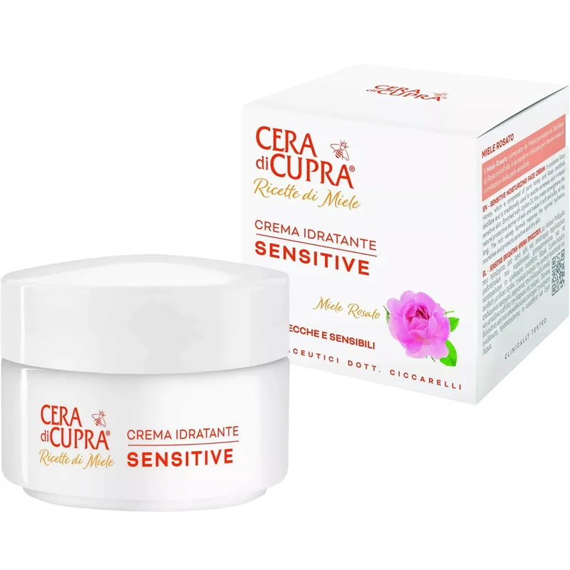 Cera di Cupra Honey Recipies Sensitive Moisturizing Cream Ενυδατική Κρέμα Προσώπου με Ροδόμελο για Ξηρές & Ευαίσθητες Επιδερμίδες 50ml
