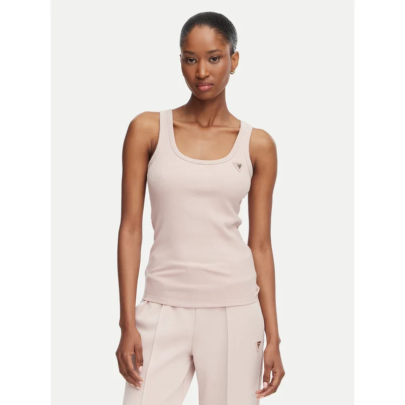 Guess Τοπ V4YP06 K8RT2 Ροζ Slim Fit