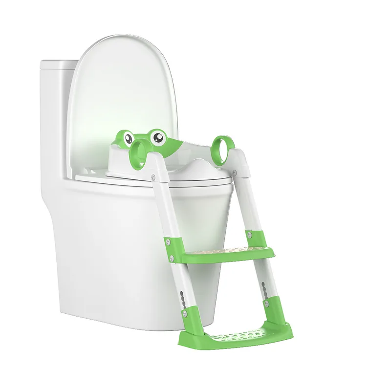 Παιδικό Κάθισμα Τουαλέτας Με Σκαλάκι Babywise Green Frog BW033
